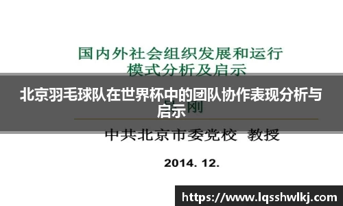 北京羽毛球队在世界杯中的团队协作表现分析与启示